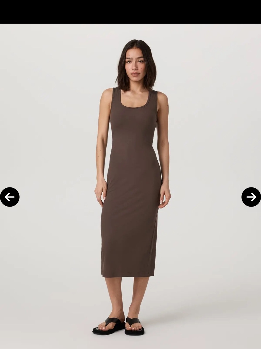 Vuori Brown Pose Scoop Dress